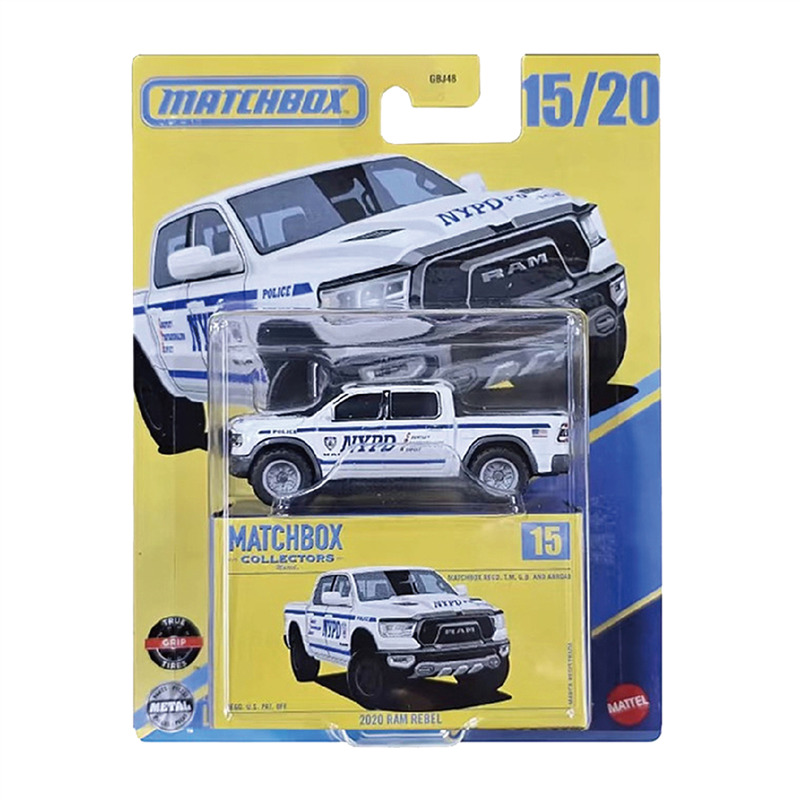 Battery Case Storage - Oryginalny model samochodu policyjnego Mattel Matchbox
