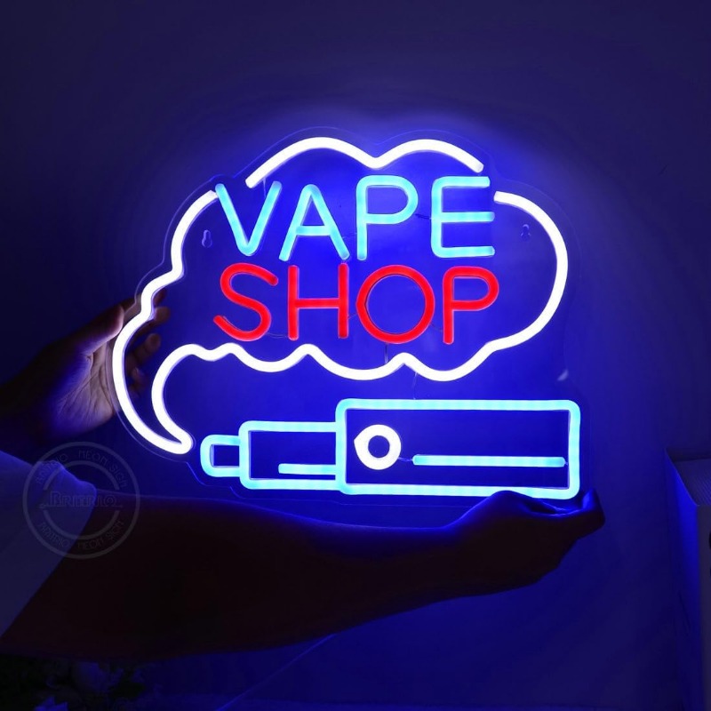 LED VAPE SHOP Smoke Neon Sign  – Vaping Store recenzja i cena