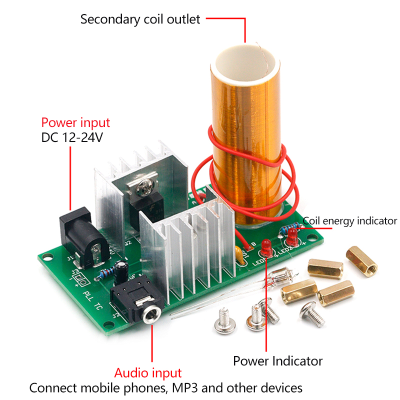 Mini Cewka Tesli DIY Zestaw El – Coil Building Kit recenzja i cena